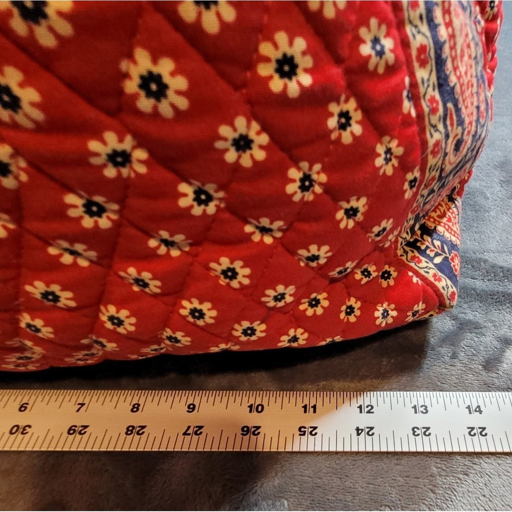Vera Bradley Vintage AMERICANA Red XL Duffel Bag Y2K 2003 Paisley/Floral Travel - Picture 7 of 10